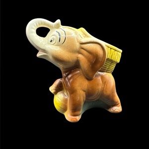 Vintage 1950s USA Anthropomorphic Circus Elephant Planter Royal Copley Ceramic